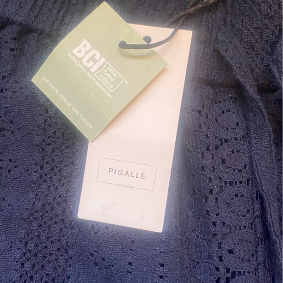 Pigalle Navy Blue Lace High Waist Shorts NWT - Picture 4 of 6